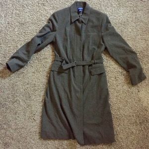 Beautiful Moss Green Trench Coat by Ann Taylor